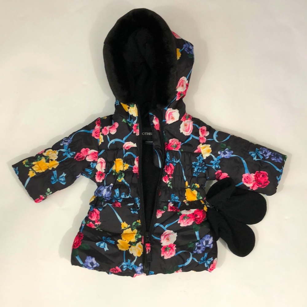 ROTHSCHILD Infant Winter Jacket With Gloves, 3/6 M